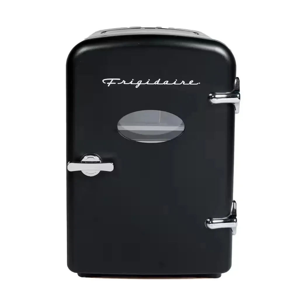 11.81 In. 0.18 Cu. Ft. 9-Can Retro Mini Refrigerator Beauty Cooler without Freezer in Red