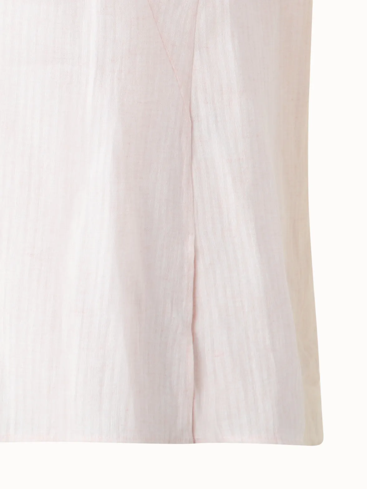 Cap Sleeve Linen Blouse