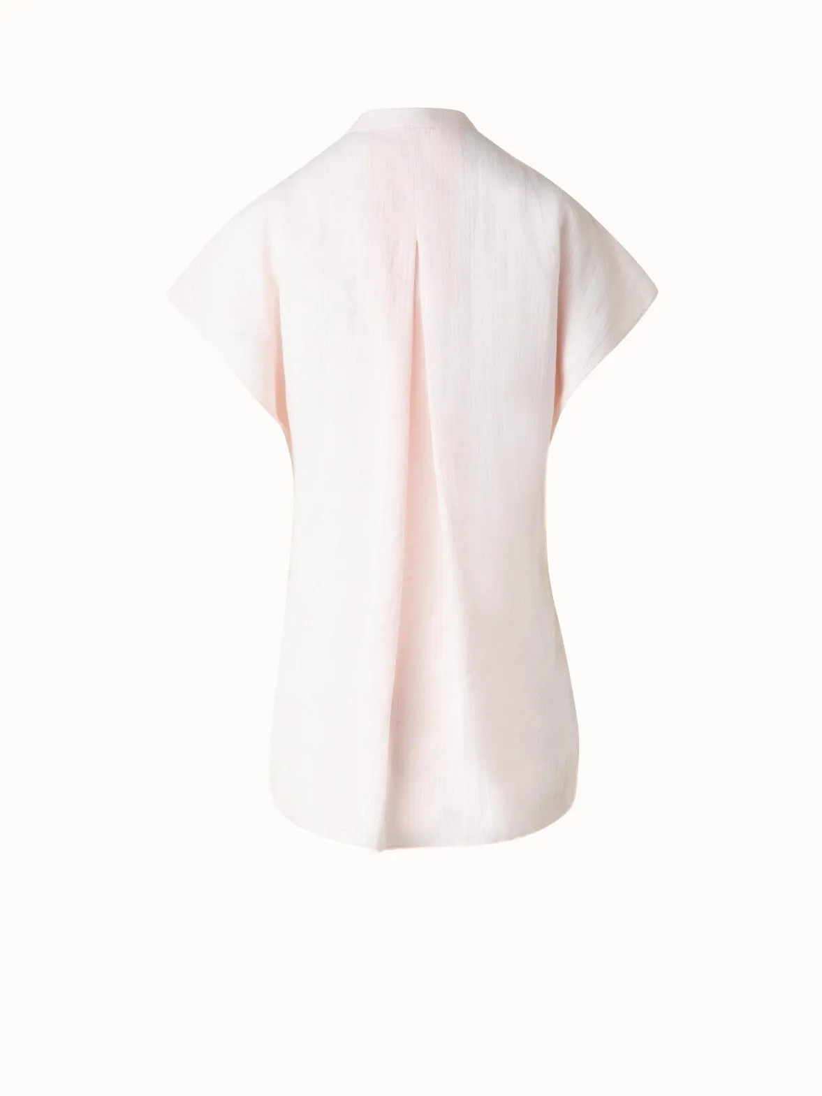 Cap Sleeve Linen Blouse
