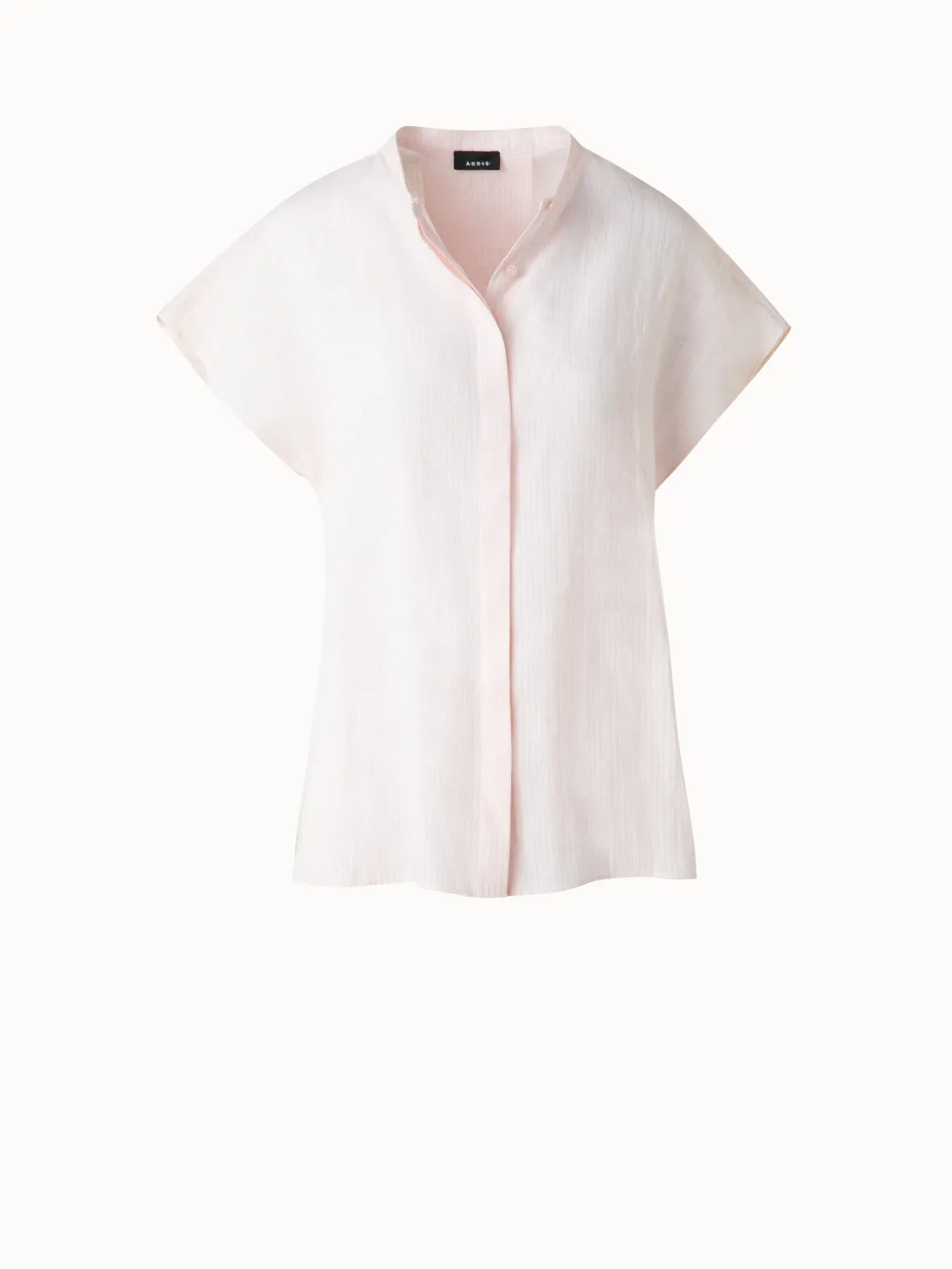 Cap Sleeve Linen Blouse