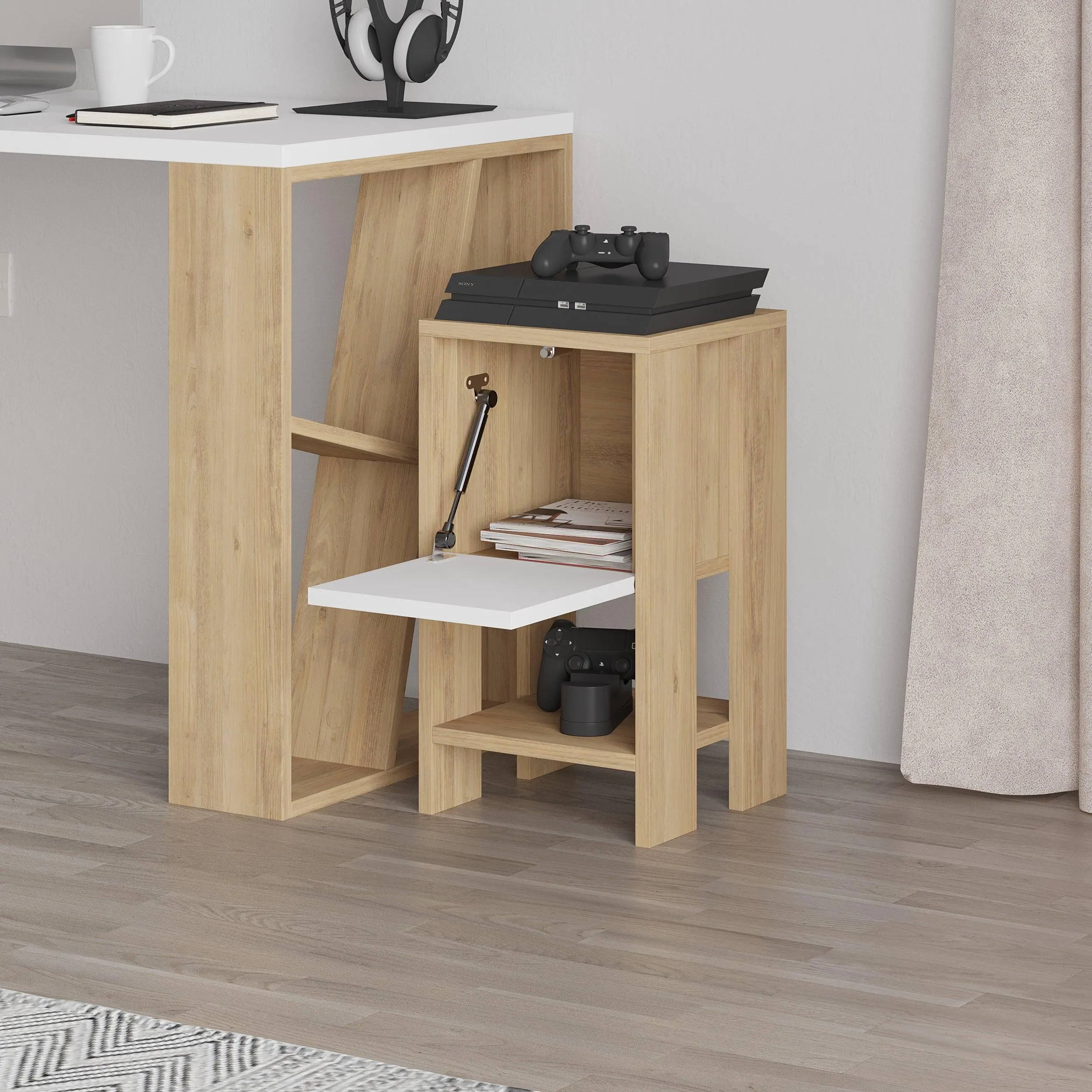 Ema Modern Bedside Table Bedroom Furniture 30cm Width