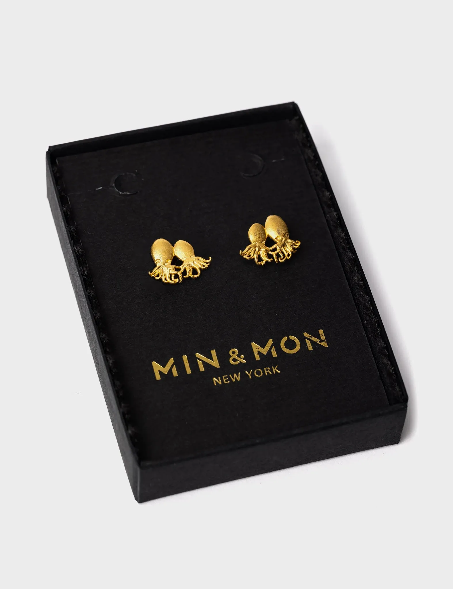 Golden Octotwins Earrings - Small Octopus Studs