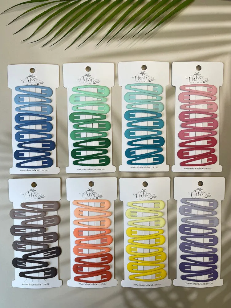 Hair Clip - Gradient - Set of 9 - Purple