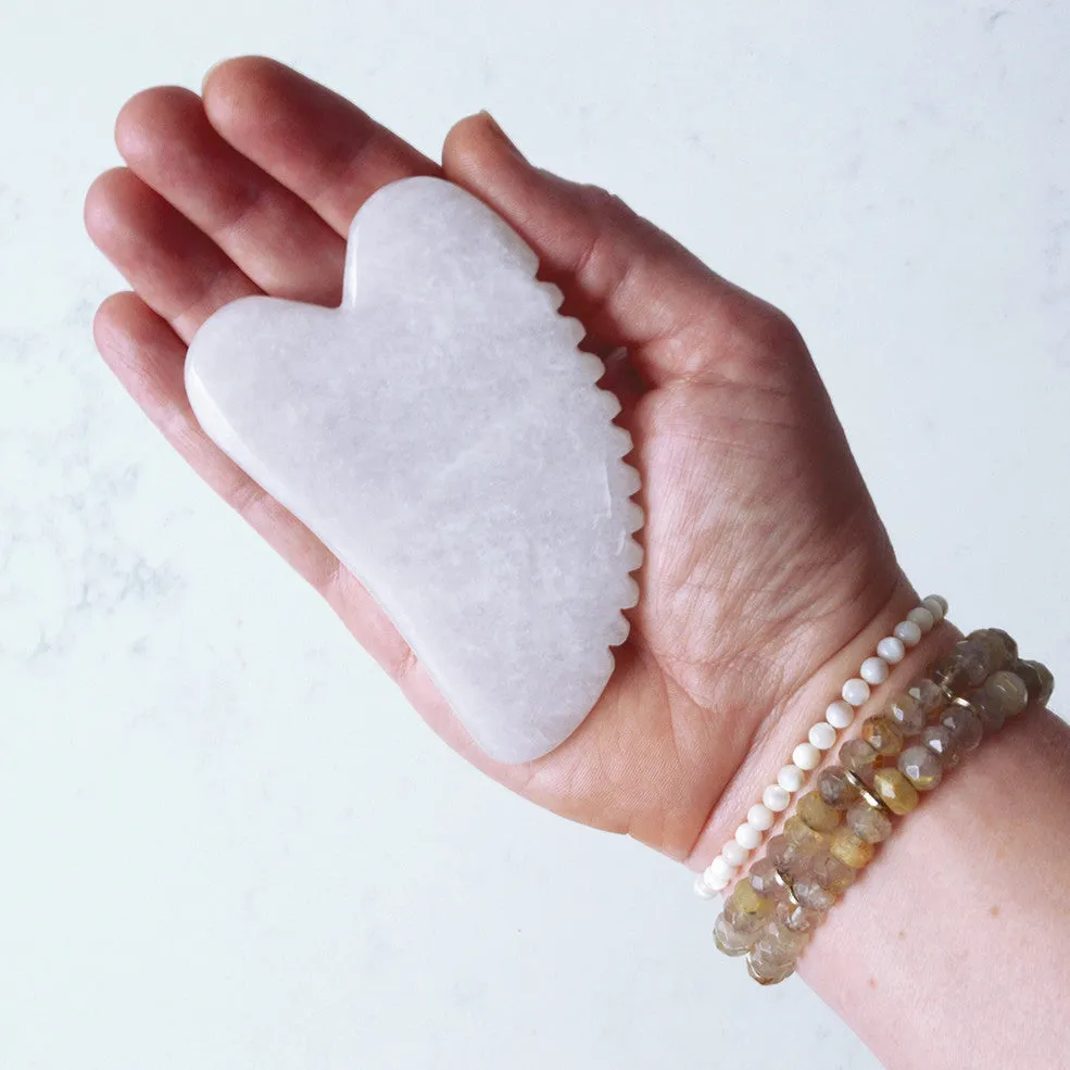 Moonstone Notched Gua Sha Tool