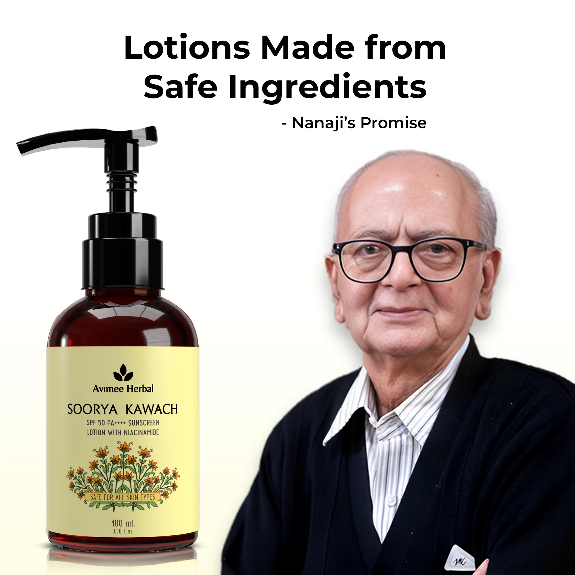 Soorya Kawach SPF 50 PA     Niacinamide Sunscreen Lotion