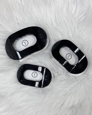 TELETIES Jet Black Flat Round Hair Clip