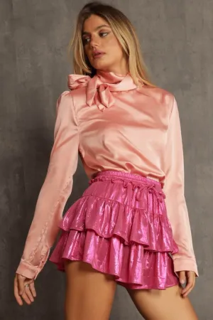 The Jenna Neck Tie Blouse