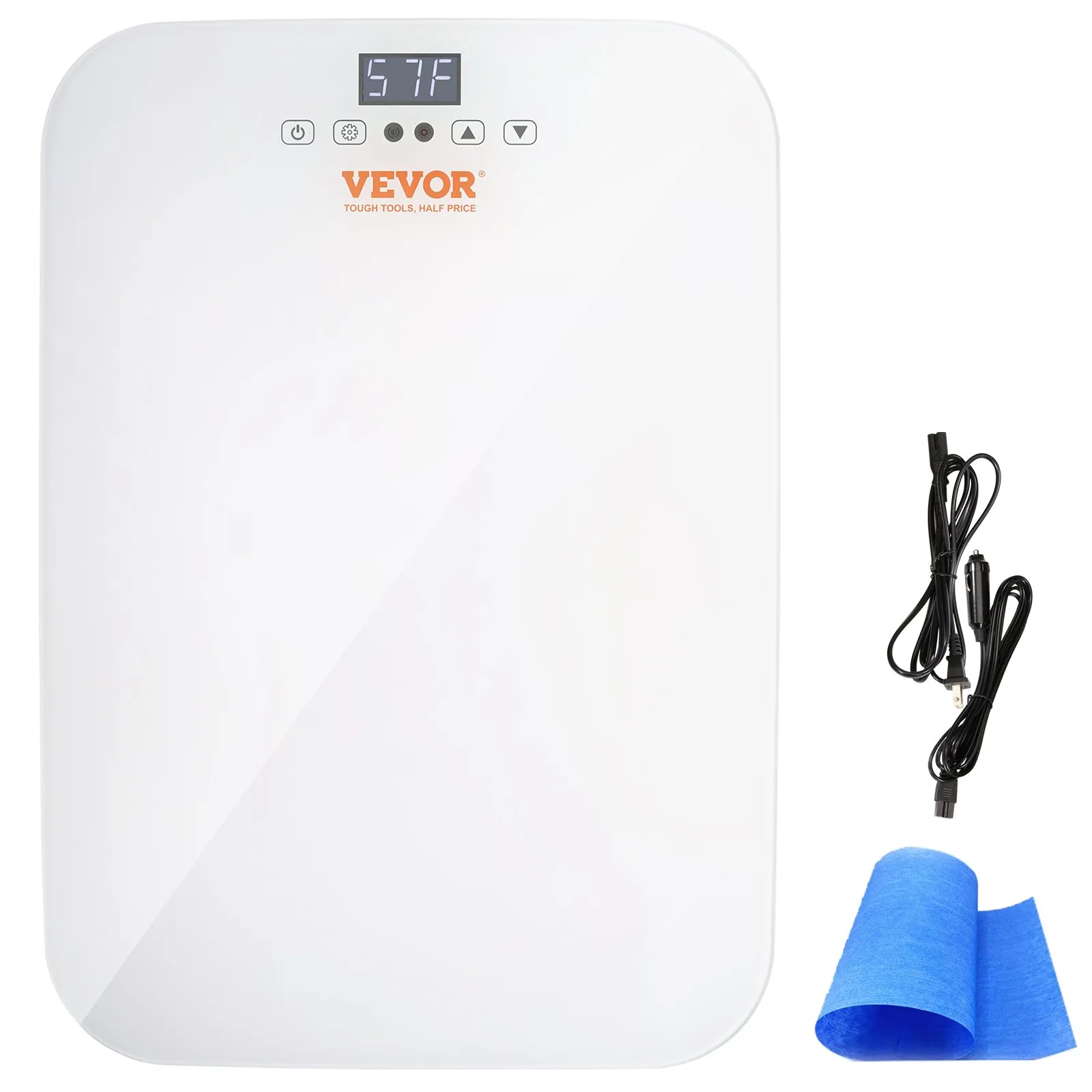 VEVOR Mini Fridge, 20L Skincare Fridges with Touch Screen, Portable Small Beverage Refrigerator, White