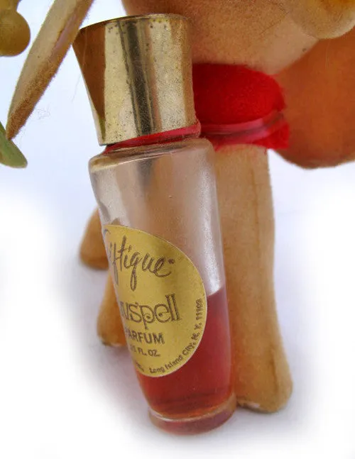 VINTAGE GIFTIQUE LUVSPELL PARFUM Half-Full 1/4 FL OZ PERFUME PERFUMES Fragrance DOG Figurine Figurines