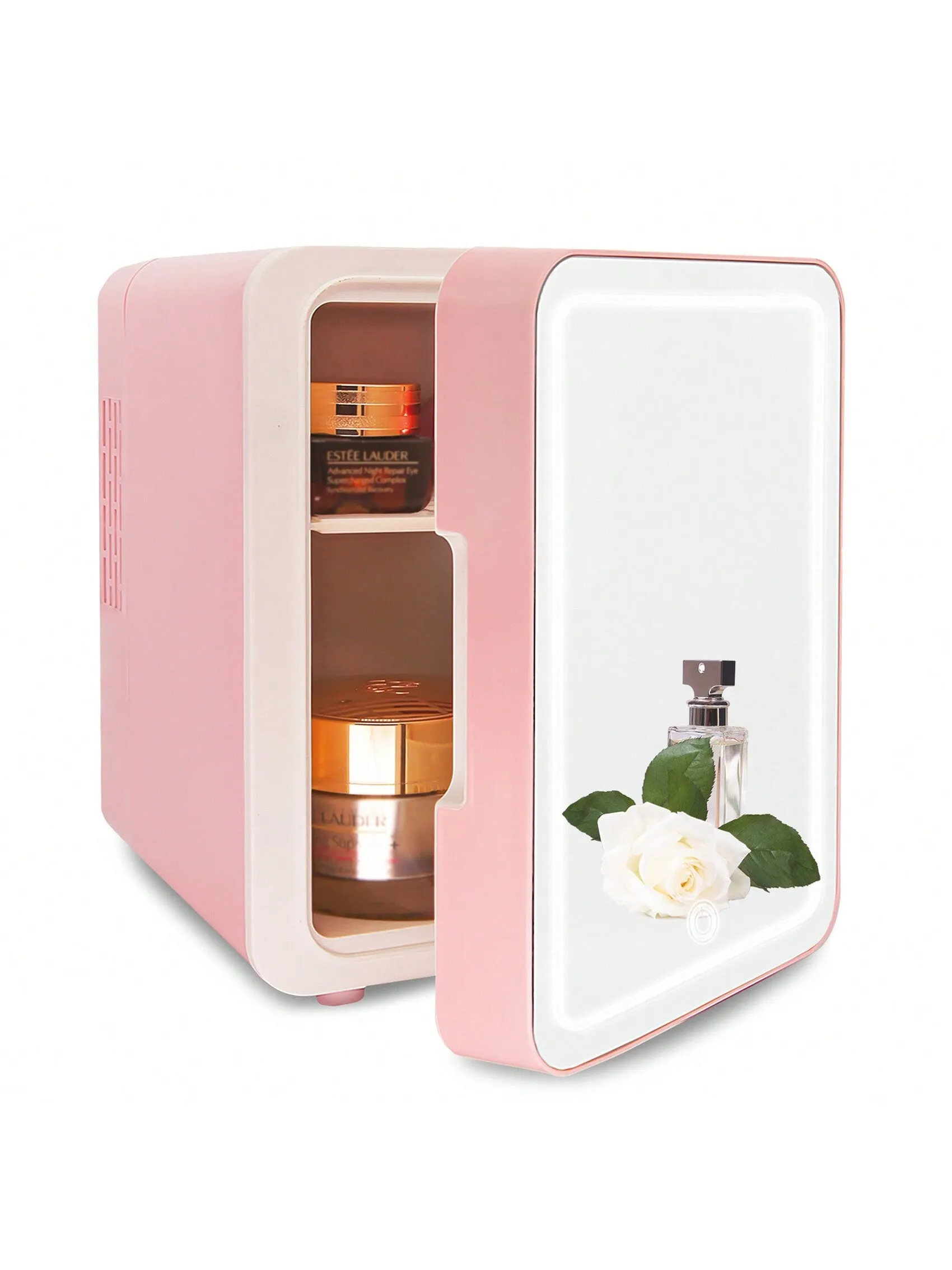 VNIMTI Mini Skincare Fridge, Portable Cosmetic Fridges With Makeup Mirror