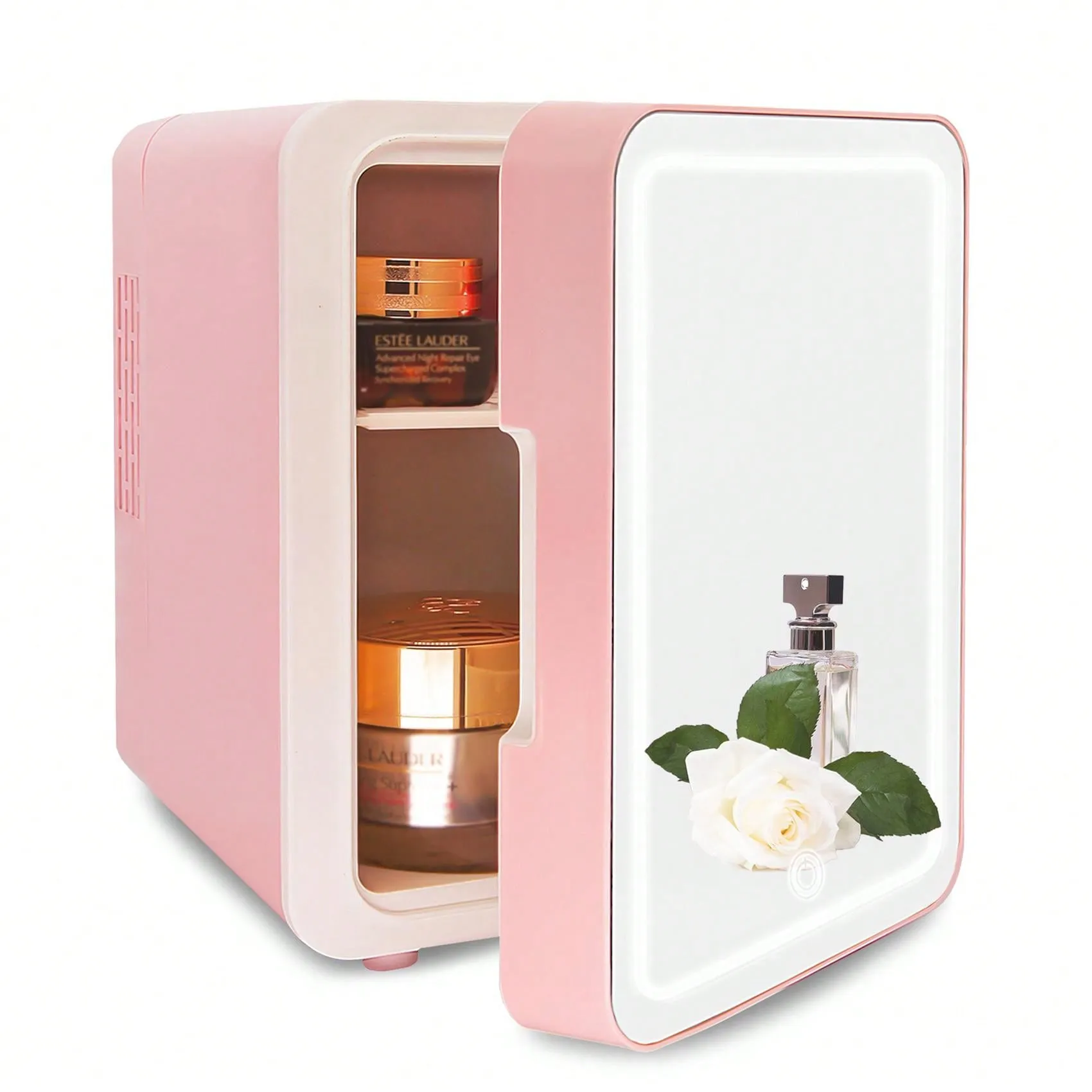 VNIMTI Mini Skincare Fridge, Portable Cosmetic Fridges With Makeup Mirror